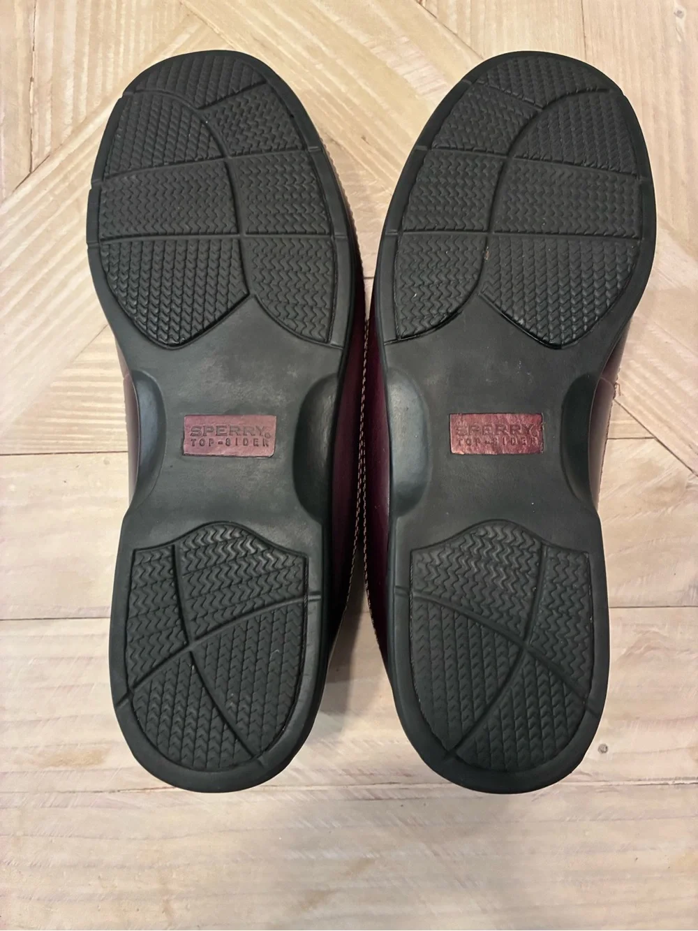 Sperry Men’s Burgundy and Black Tassel Slip-On Loafers